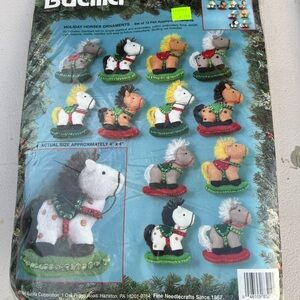 Bucilla 1994 Festive Horse Ornaments Set